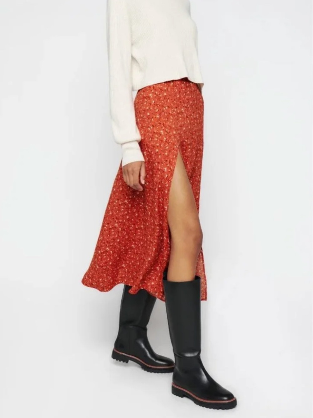 NEW Reformation Zoe Skirt Balsam 2 - Picture 5 of 9